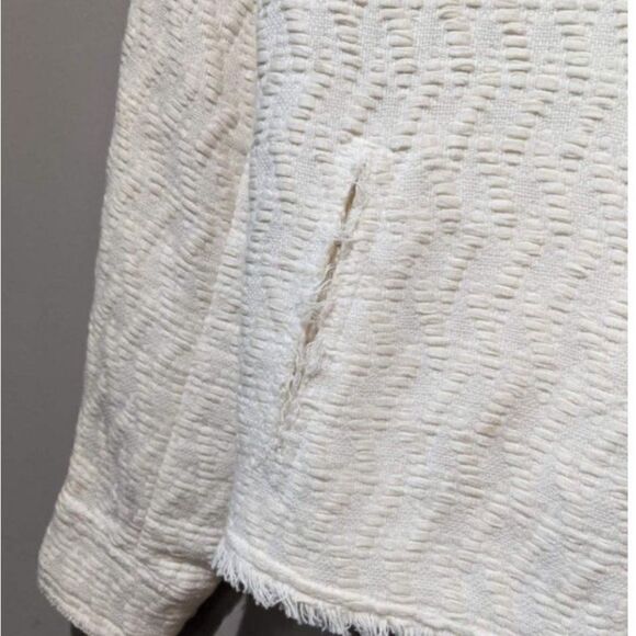 IRO HALSTON Ecru Textured Woven Jacket Size 36 - Picture 7 of 8